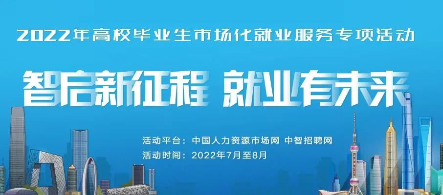 中智招聘網(wǎng)助力人社部2022年高校畢業(yè)生市場化就業(yè)服務專項活動
